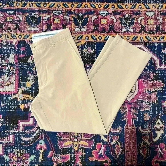 Footjoy FJ Athletic Chino Pants Mens Size 34 x 32 Beige Golf Stretch Performance - Picture 1 of 3